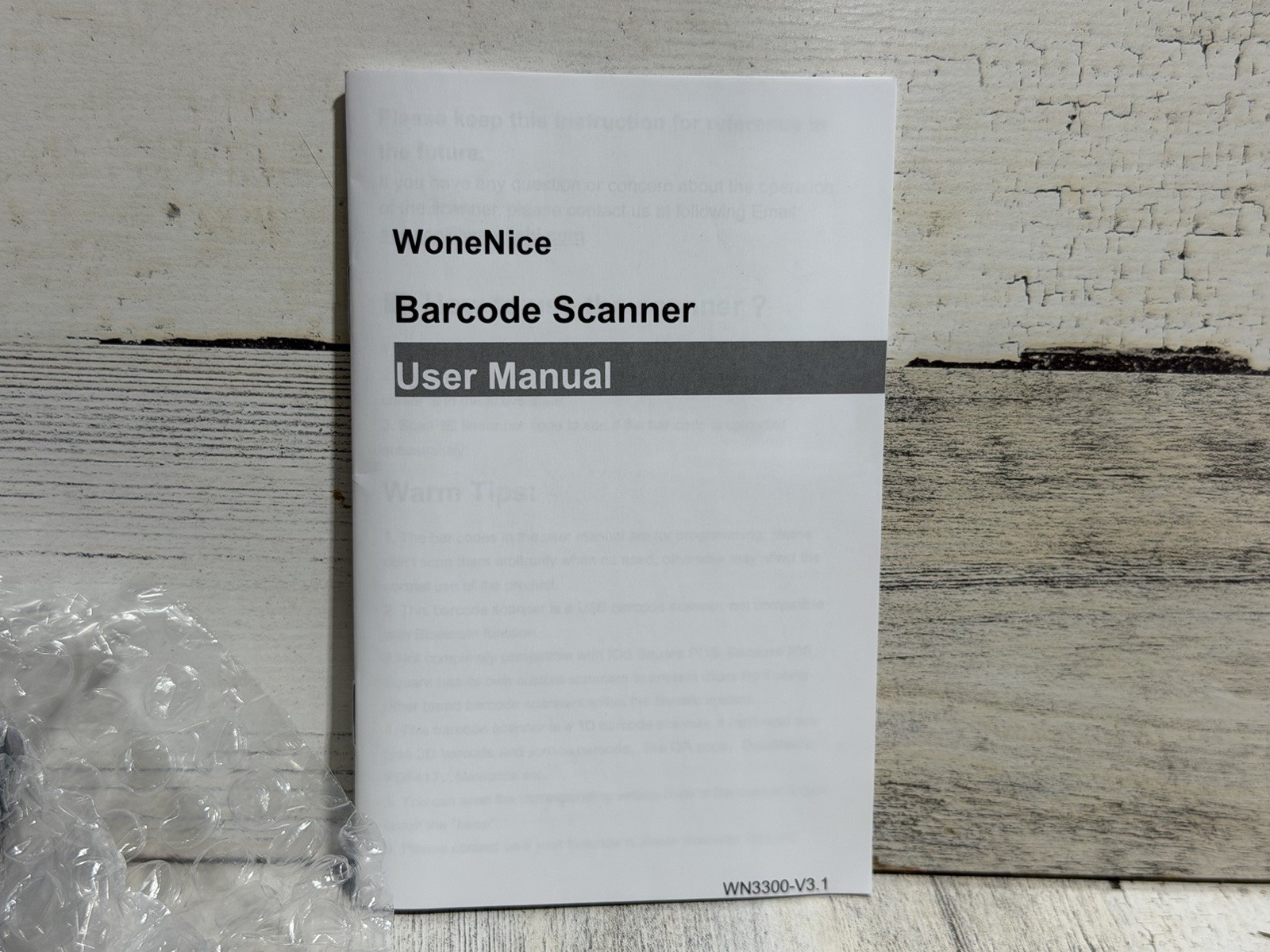 WoneNice WN3300 USB Barcode Scanner