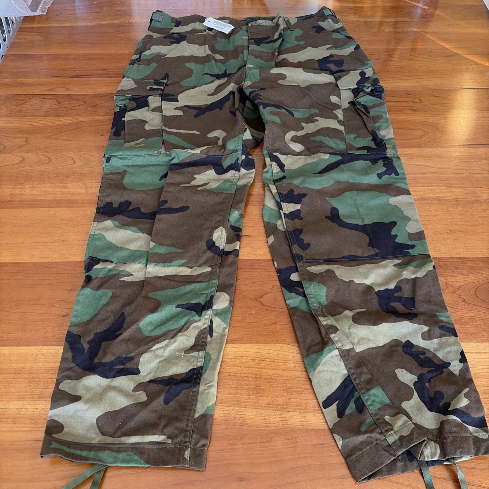 US Military Woodland Hot Weather Camo Pants Mens Large Regular Tactical New Tag