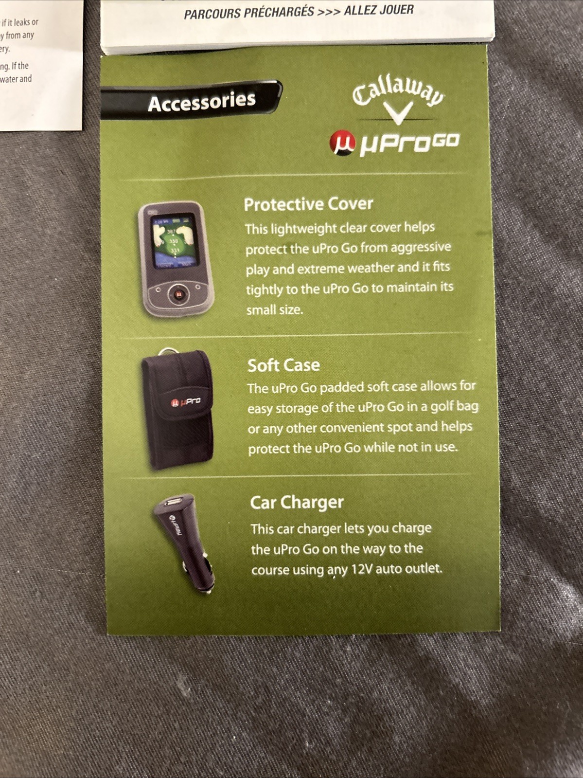 Callaway Upro Go Handheld GPS Rangefinder Pre-Loaded Courses
