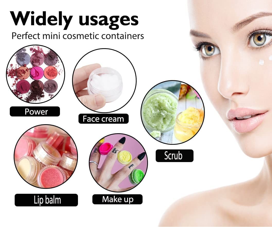 Tiny Cosmetic Containers, 10 Gram 20Pcs Sample Containers with Lids, BPA Clea...