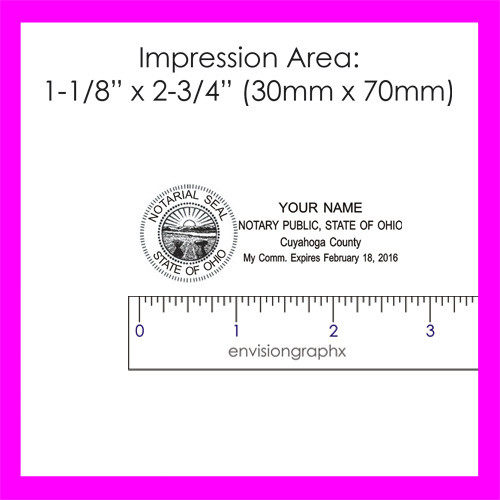 Custom Official NOTARY PUBLIC OHIO Self Inking Rubber Stamp T4931 black