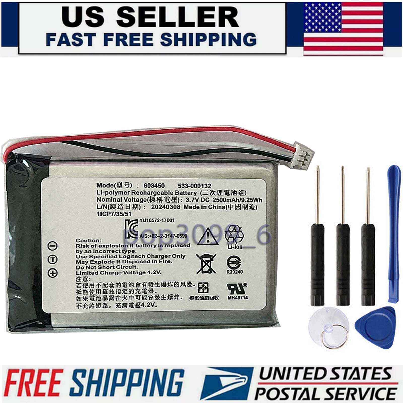 533-000132 New Battery for Logitech G933,G533 Spectrum Gaming Headset Battery