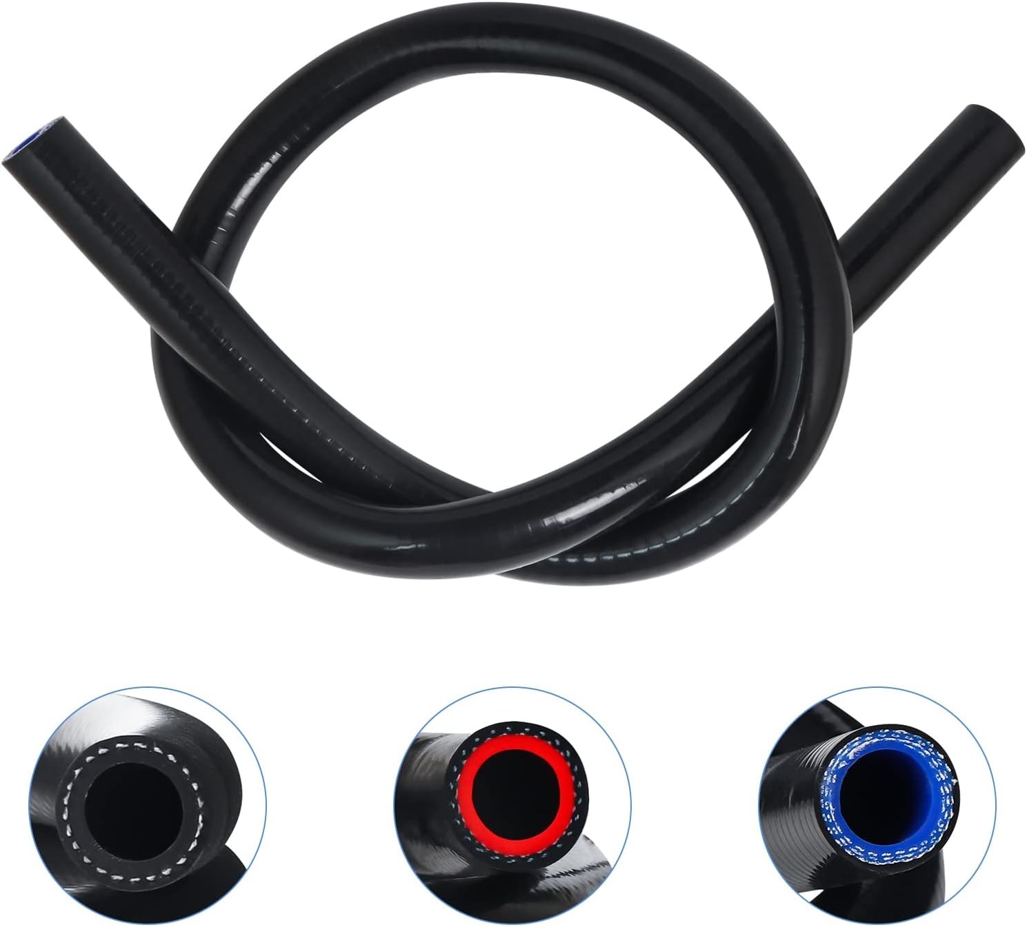 KDP 3/8"X5FT(ID:10MM) 1.5 M Silicone Heater Hose Coolant Radiator Vacuum Line...