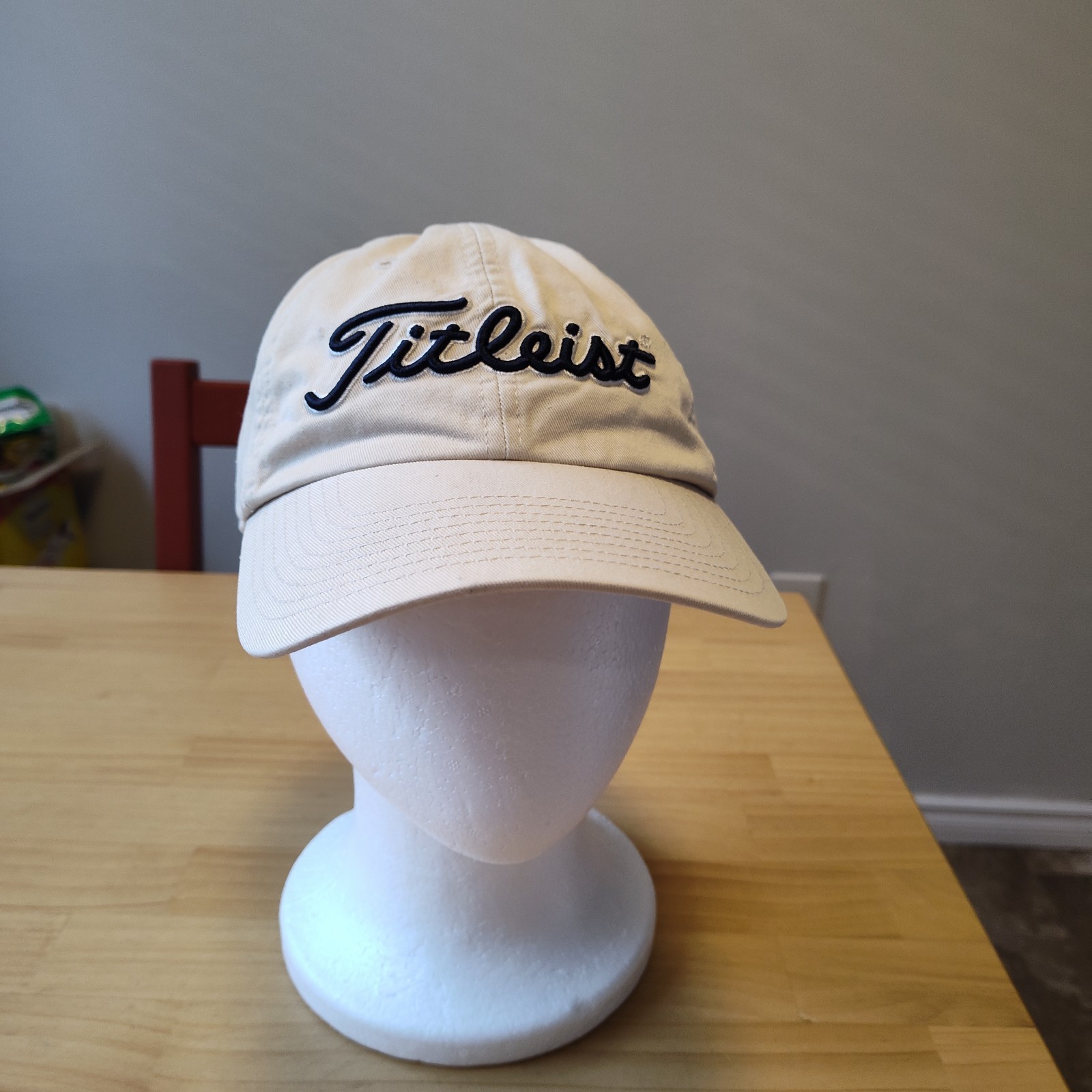 Titleist Golf Hat Cap Biege black embroidered letter Adjustable
