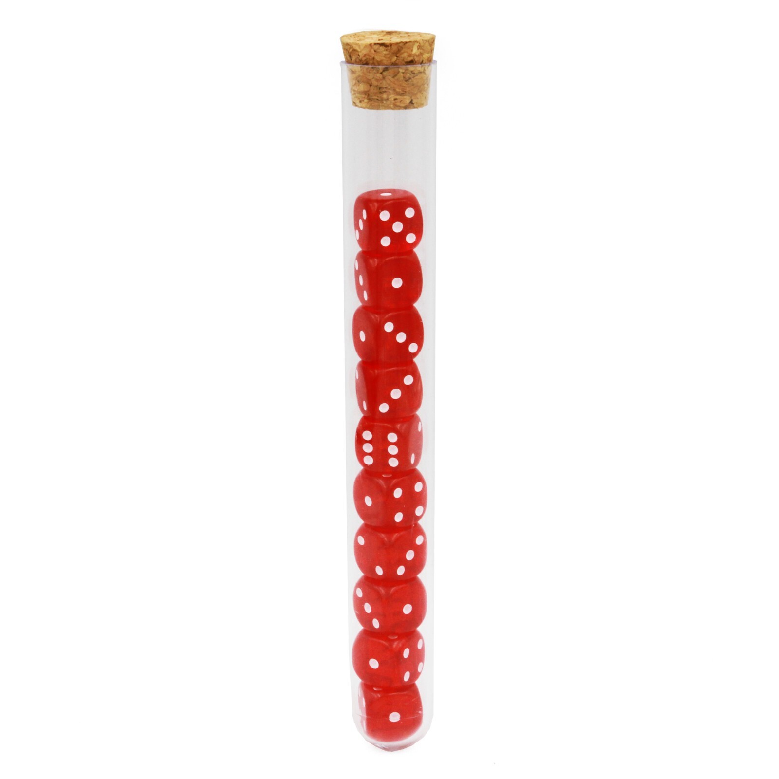 Mini Translucent Red D6 Dice | Potion Set of 10