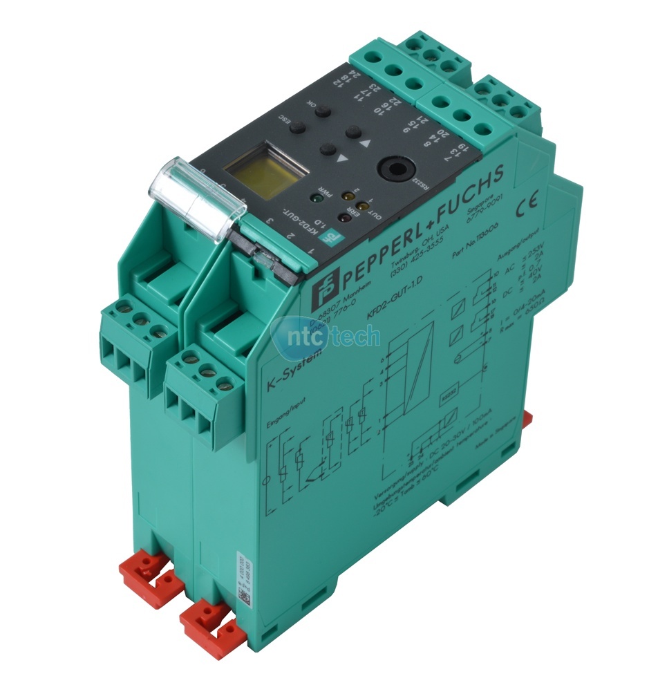 Pepperl and Fuchs Temperature Converter With Trip Values KFD2-GUT-1.D