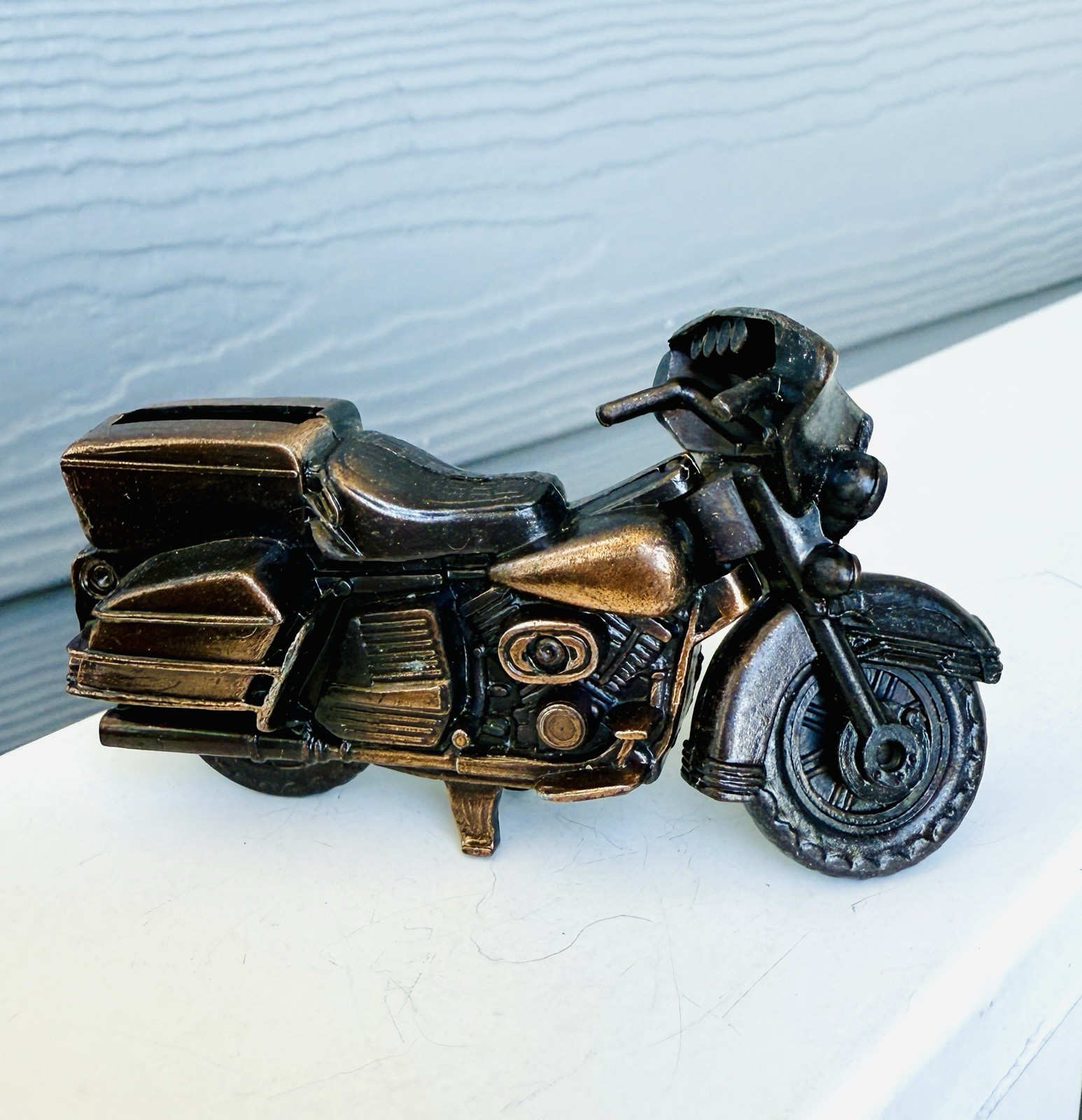 Meierfrank Collection Antique Finish Die Cast Metal Motorcycle Pencil Sharpener