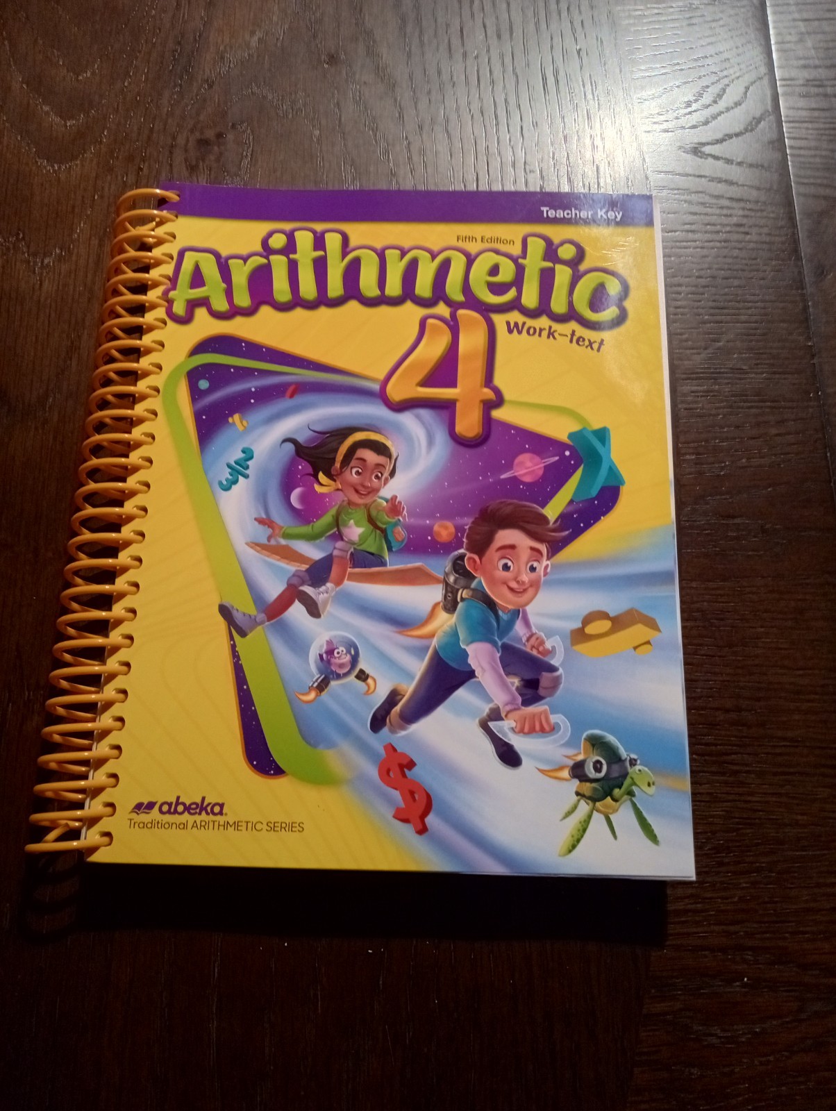 abeka 4th grade arithmetic 4 teacher key work-text fifth edition Brand New