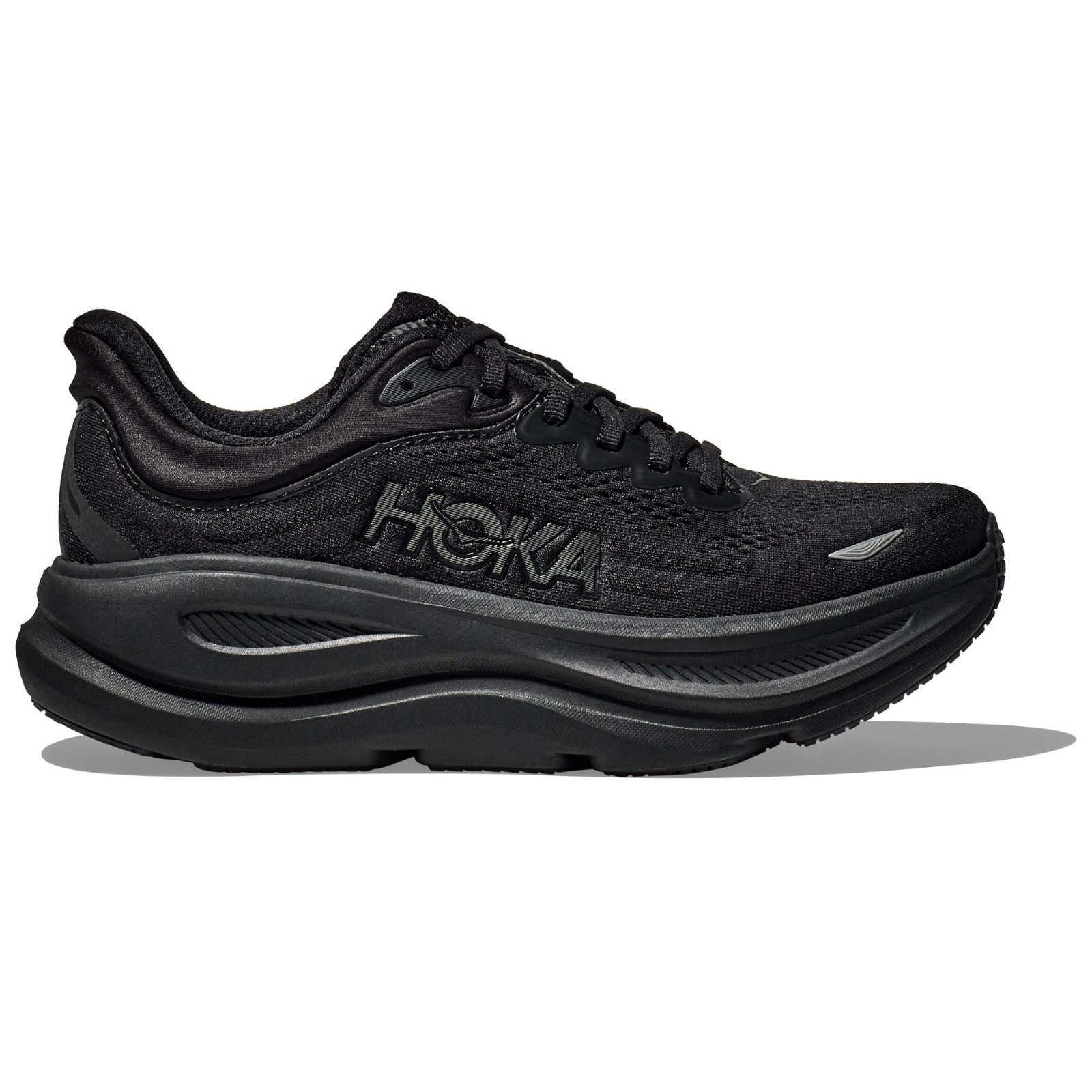 HOKA Bondi 9 Road-Running Shoes - Women's, Color: Black/Black, New.