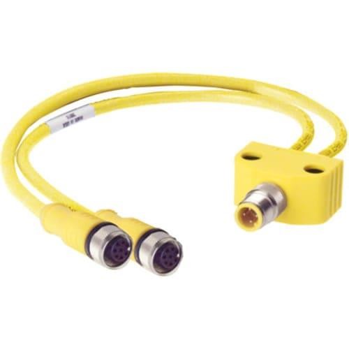 1pc TURCK VB2-FSM 4.4/2RK 4T-0.3/0.3 Cordset, M12 Male to M12 Female (x2),