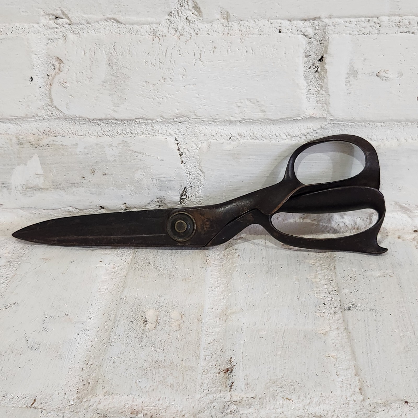 Antique Vintage 12” R Heinisch Inventor Newark NJ Steel Fabric Taylors Shears