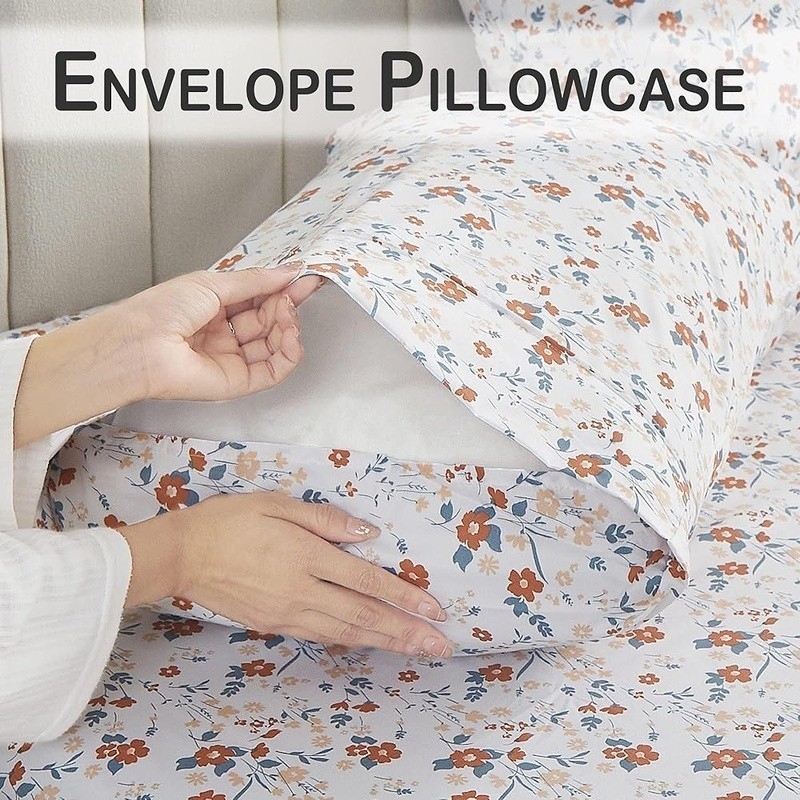 Floral Microfiber Bed Sheet Set Soft Deep Pocket Fitted Durable Pillowcases New