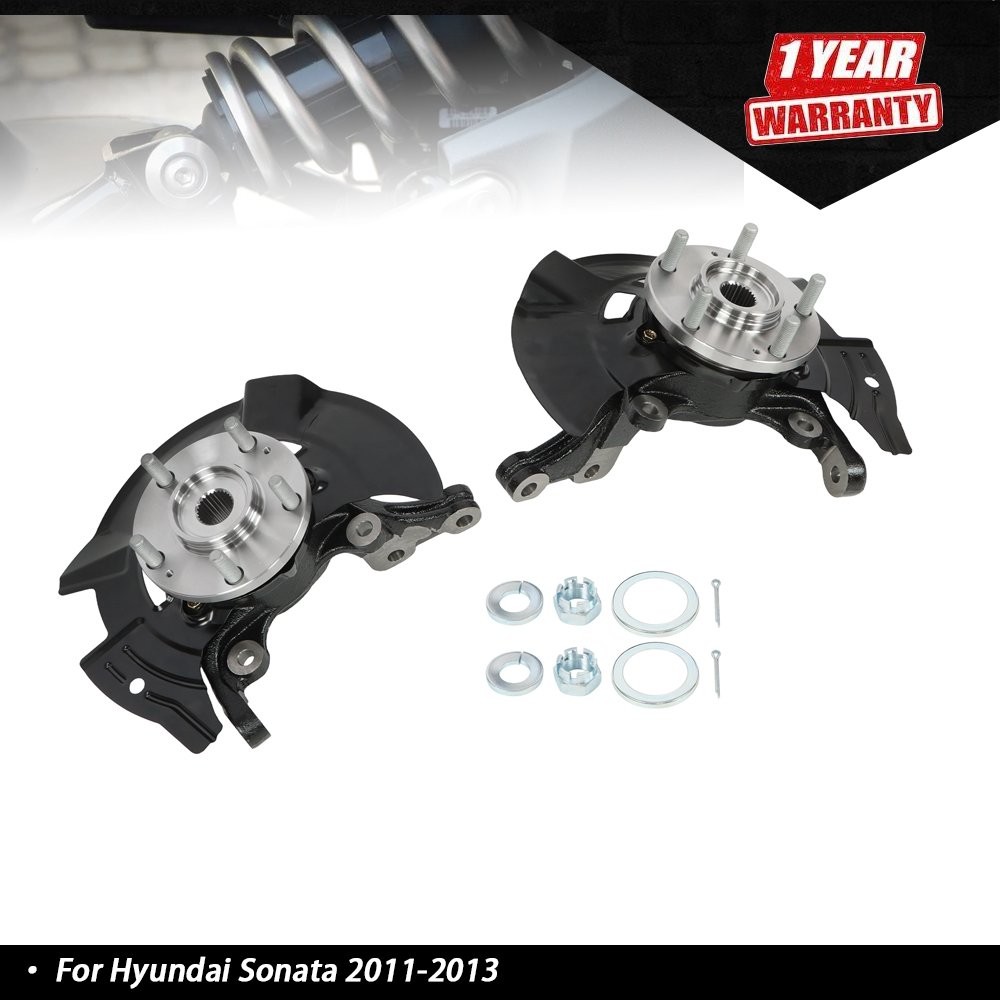 Front L+R Steering Knuckle 698465 Wheel Hub Bearing Assy For Hyundai Sonata 2.4L