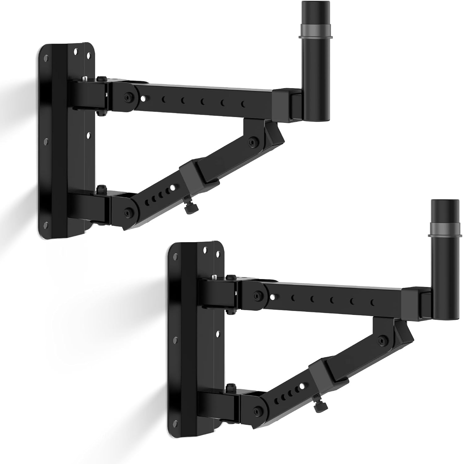 Set of 2 Speaker Wall Mounts PA Wall Speaker Mounting Brackets | 35Mm Pole Mount