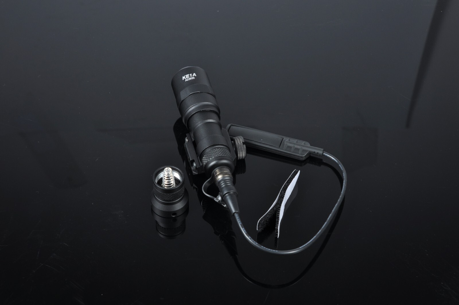 Mini Light Tactical LED Flashlight Rail Mount Press Switch Tail for M300B M600B