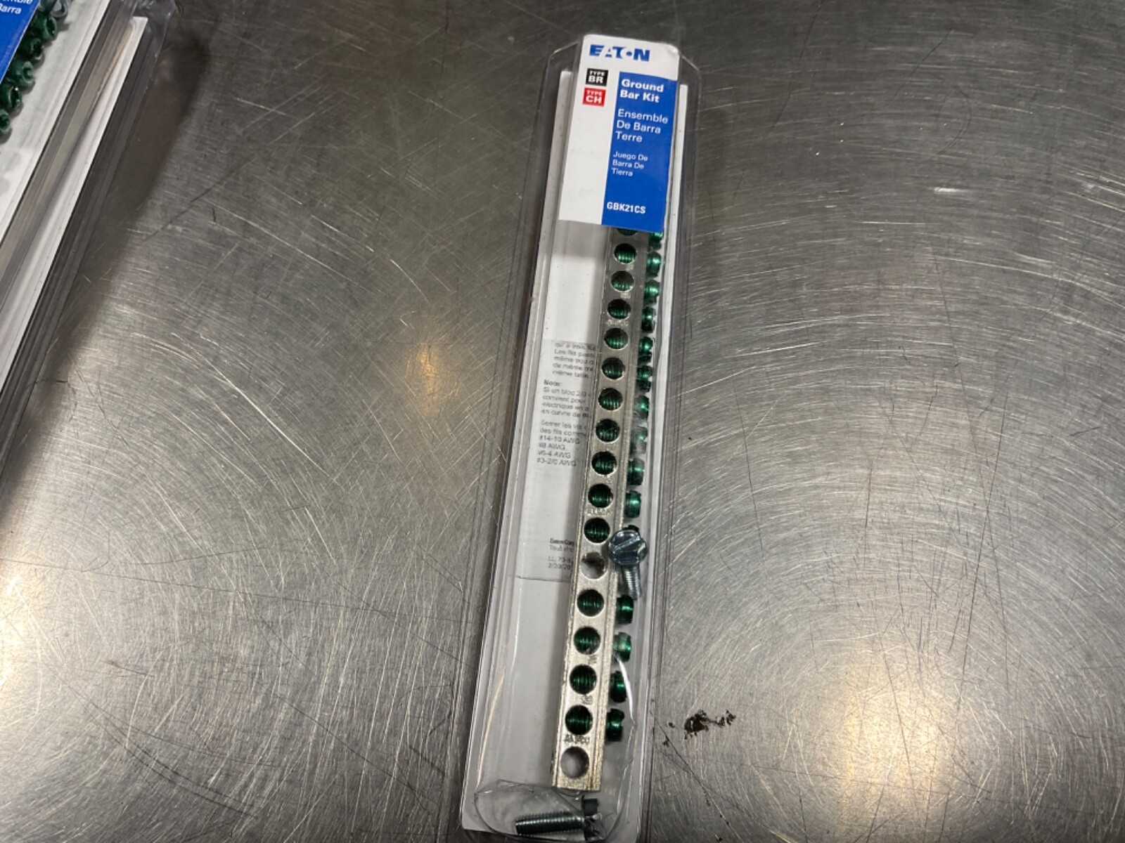 Eaton GBK21CS Cutler Hammer 21 Terminal Ground Bar For Type CH & BR NEW