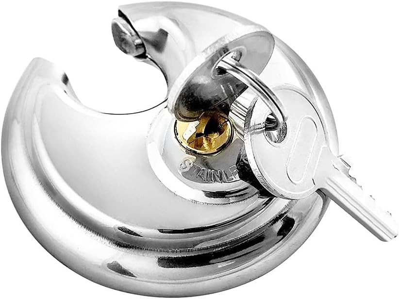 QWORK 2 Pack Disc Lock Heavy Duty Keyed Different for Storage