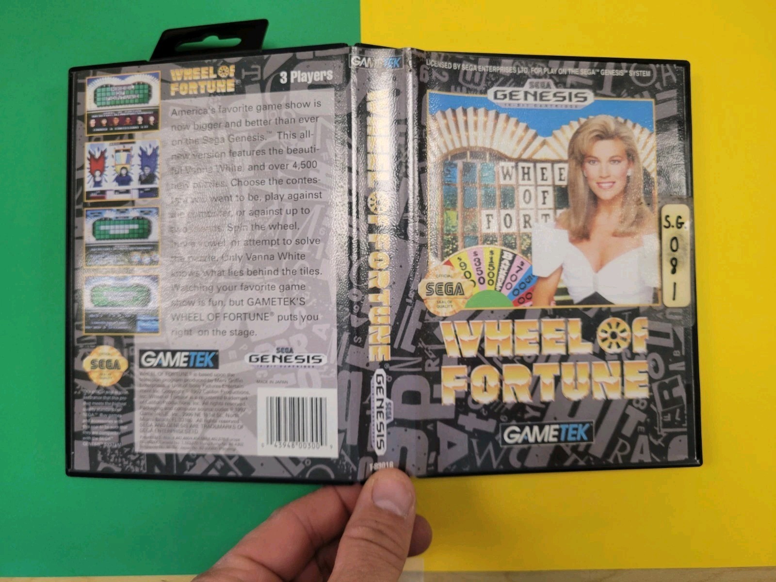 Wheel of Fortune GameTek (Sega Genesis, 1992) Case Only