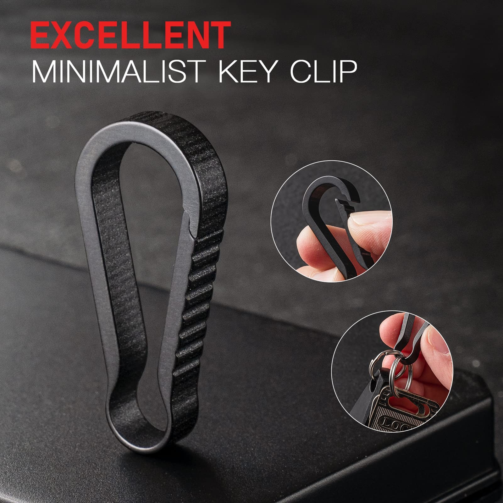 Titanium Key Chain Clip Hook Small Carabiner Keychain Clipedc Quickly Release Ke