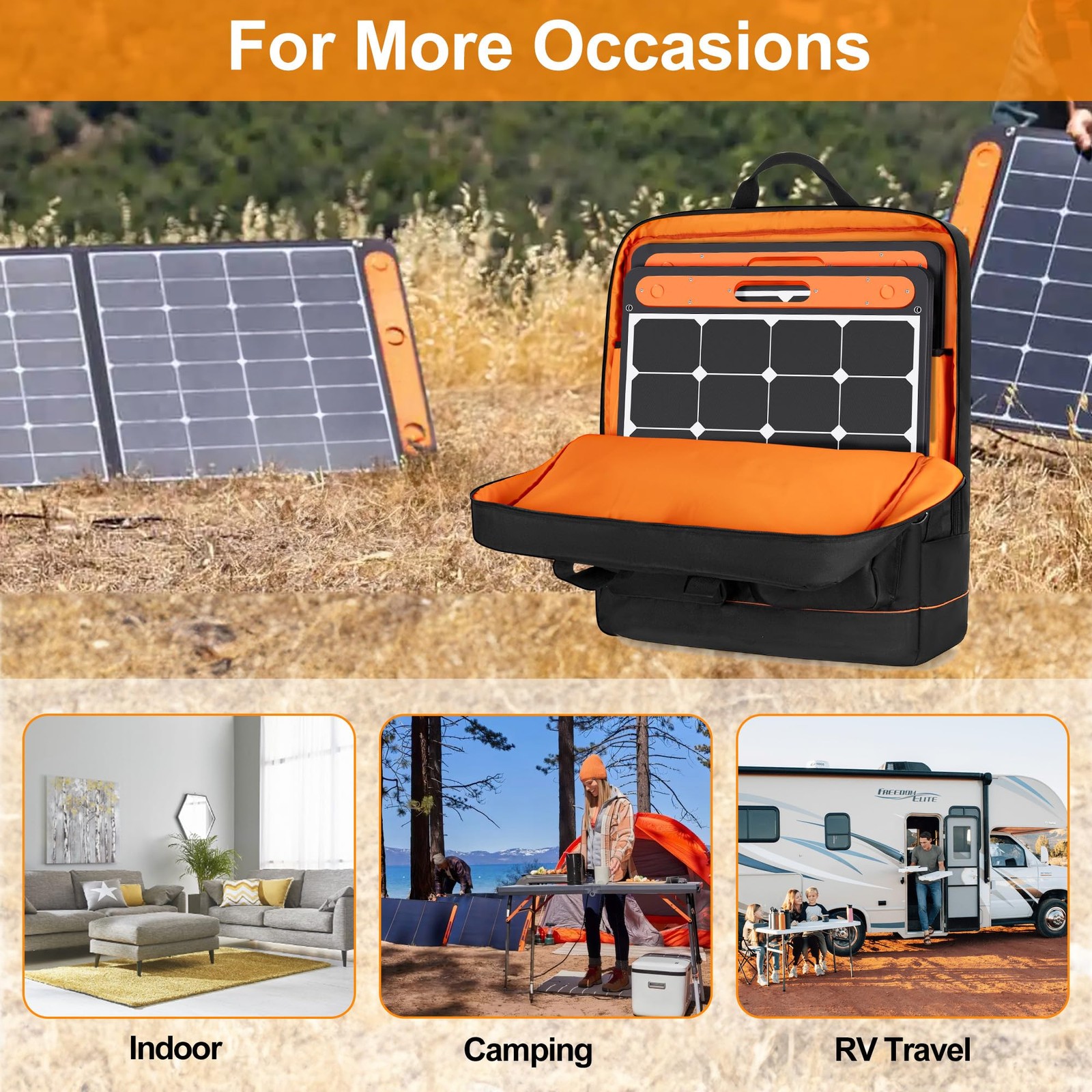 HODRANT Solar Panel Storage Bag, 60W-200W, Padded Travel Case