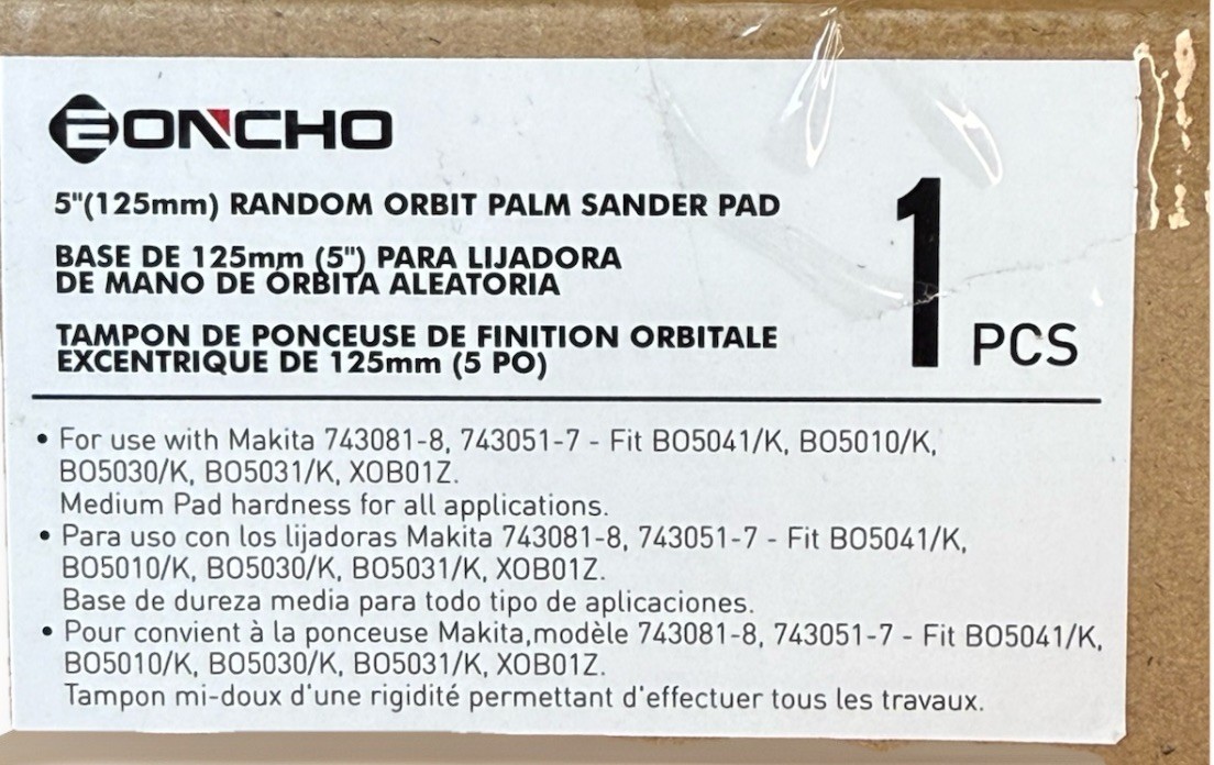 EONCHO 5" Hook & Loop Sander Backing Pad 8-Hole Replacement for Makita BO5041