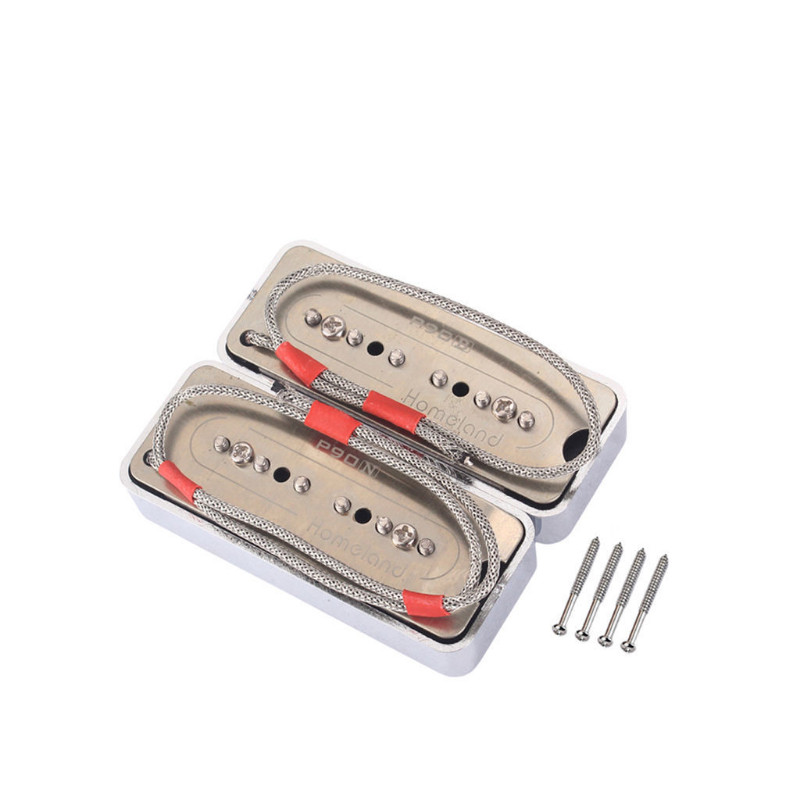 Set of Noiseless Pickup Alnico 5 P90 Pickup Guitar Parts Silver 2023 NEW
