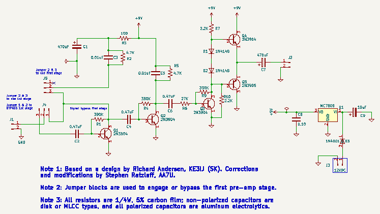 General Purpose Audio Amp / Discrete Components / Ham Radio