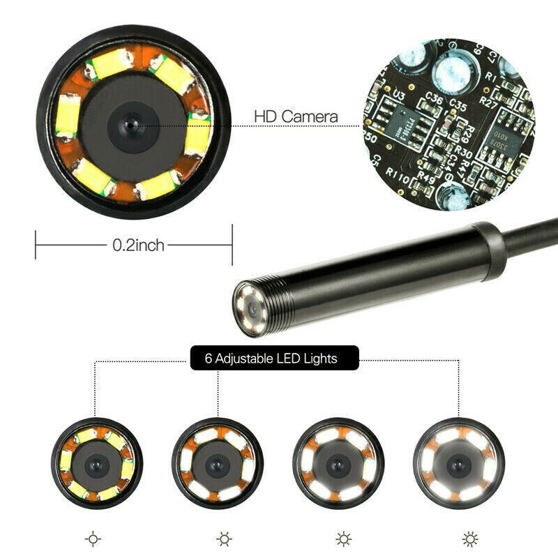 USB Endoscope Camera *3_in_1* Camera Type-C & Micro USB Adapter 150cm ANDROID