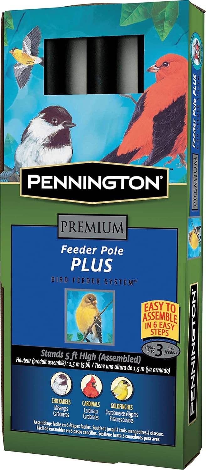 Pennington Feeder Pole Plus Bird Black 5 ft