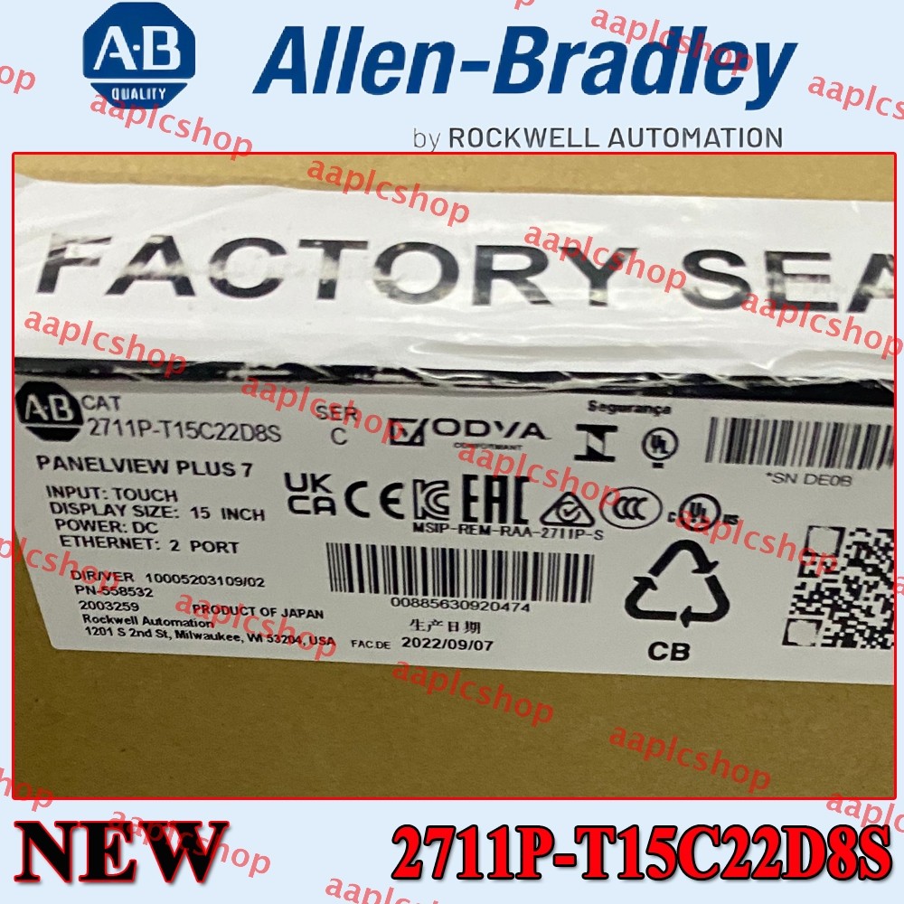NEW Original AB 2711P-T15C22D8S HMI Panelview Plus 7 Touchscreen2711PT15C22D8S