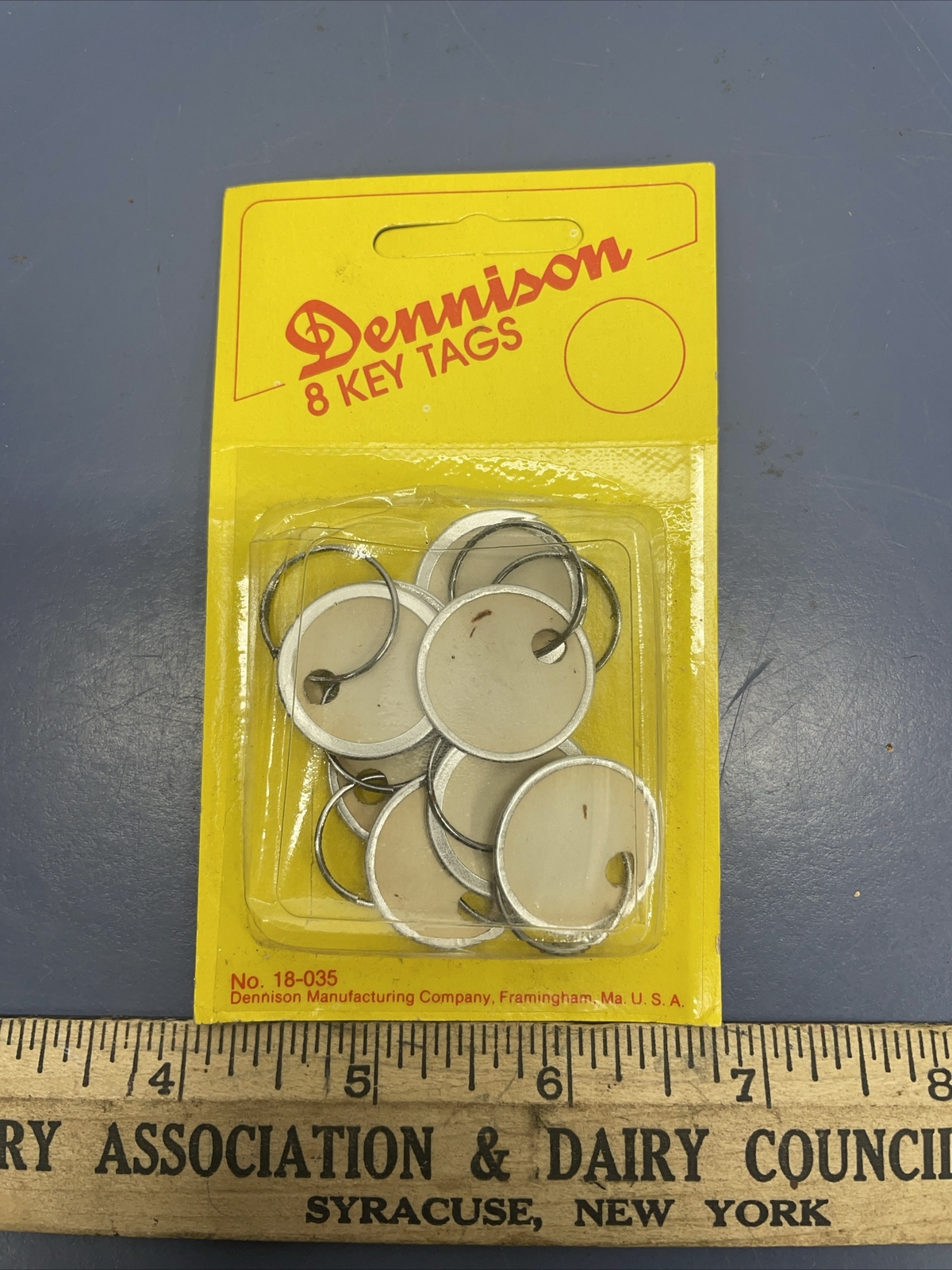 Vintage NOS  Dennison Key Tags 18-035 8 Pack