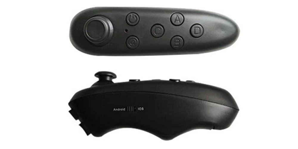 Bluetooth Remote Control for 3D Virtual Reality Headsets - iOS & Android - Black