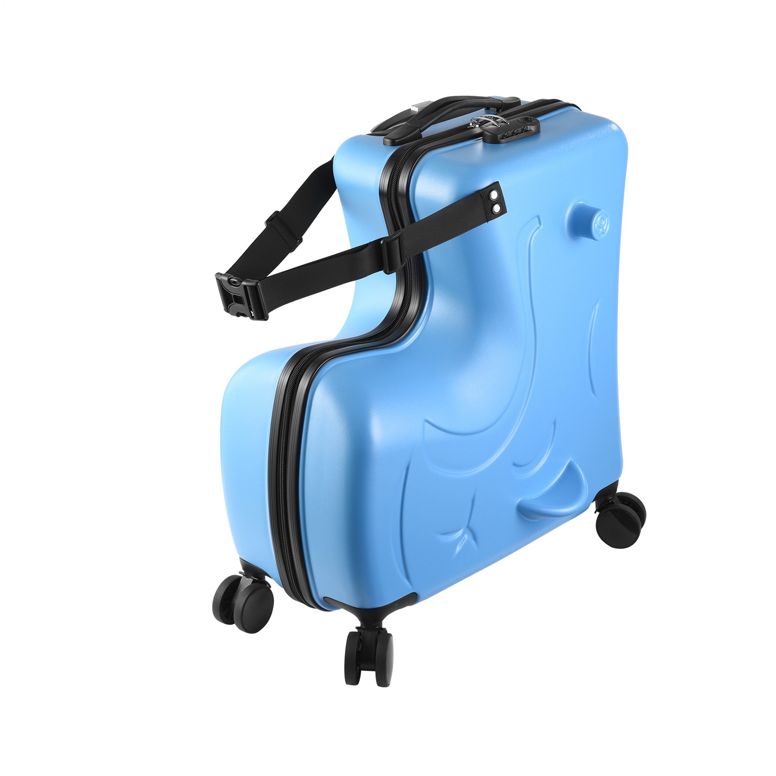 24'' Kids Ride-On Roll Suitcase Luggage Bags Wheeled Trolley Luggage Brand New