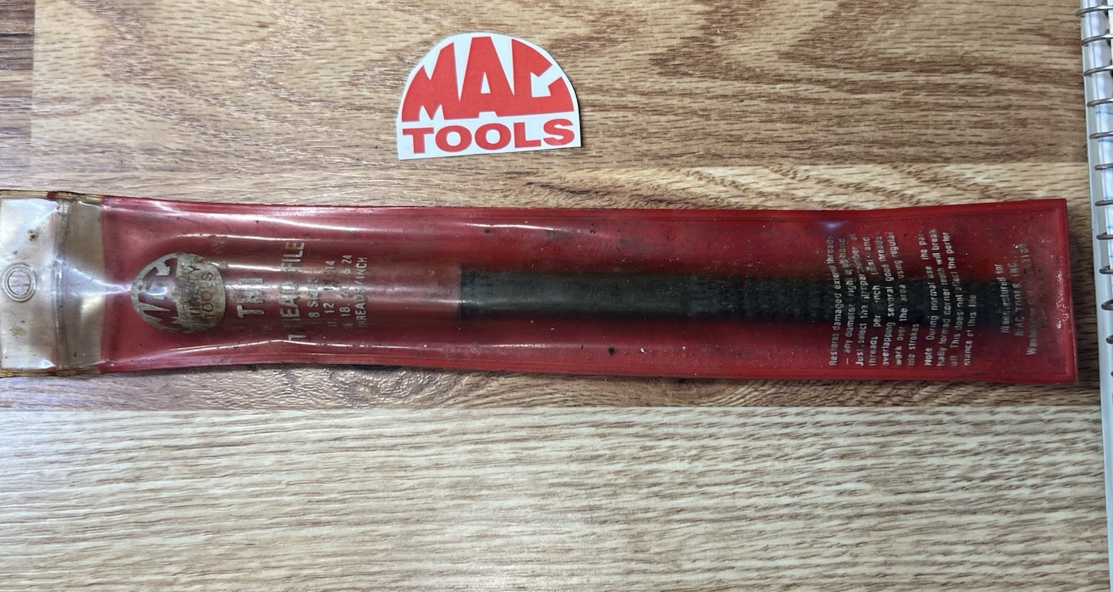 Mac Tools TR1 Thread File 11-12 13-14 20-24 Carry Pouch Included