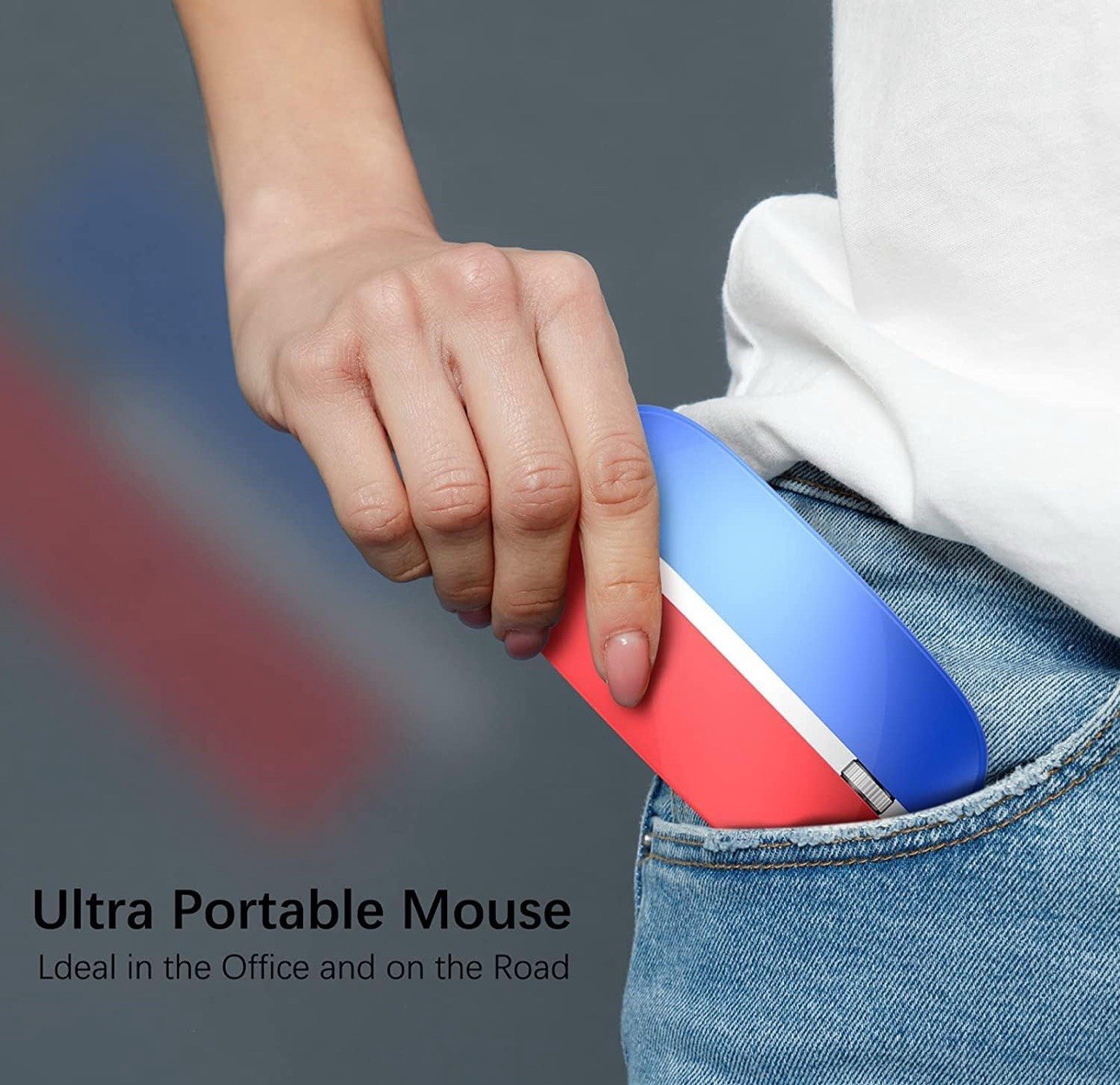 Wireless Mouse, 2.4G Portable Slim Silent Computer Mouse Wireless with USB Nano