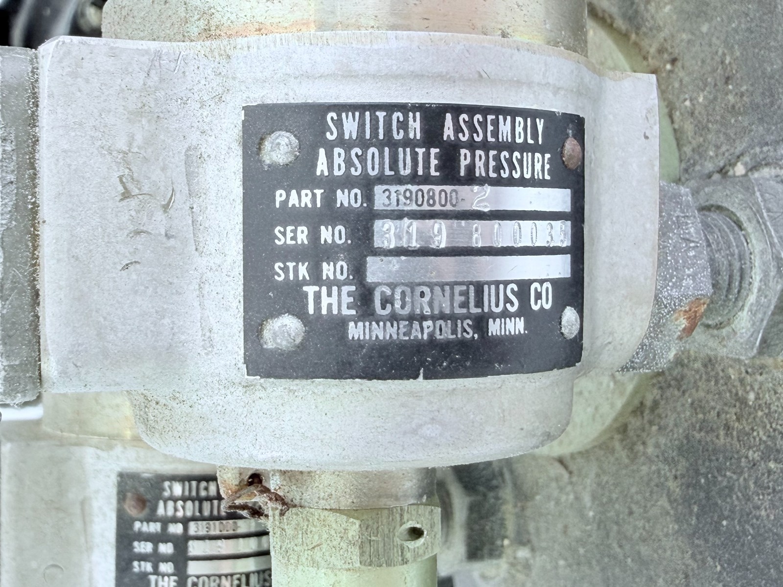 Aircraft Pressurization Package 2830402 Cornelius Air Compressor System