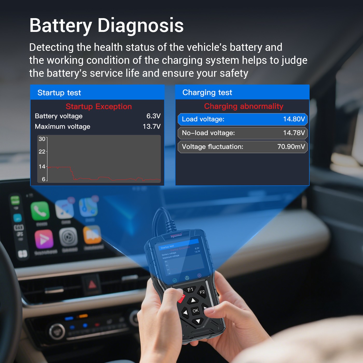 Motorcycle Vehicle OBD2 Scanner Fault Code Read Car DTC Lookup Diagnostic Tool