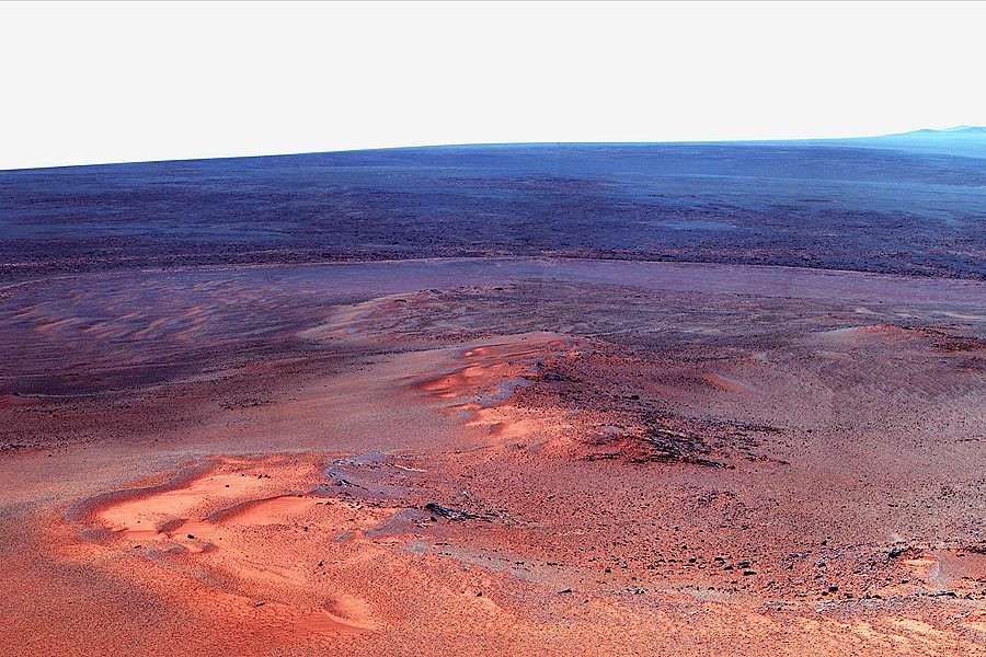 OPPORTUNITY ROVER GREELEY HAVEN FALSE COLOR VIEW 8x12 GLOSSY PHOTO PRINT