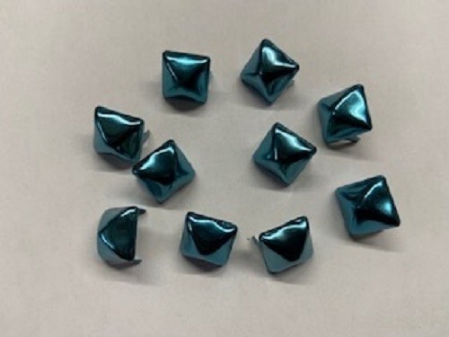 BLUE 1/2" Pyramid Studs Bag of 1,000  Goth Motorcycle Leatherwork Crafting