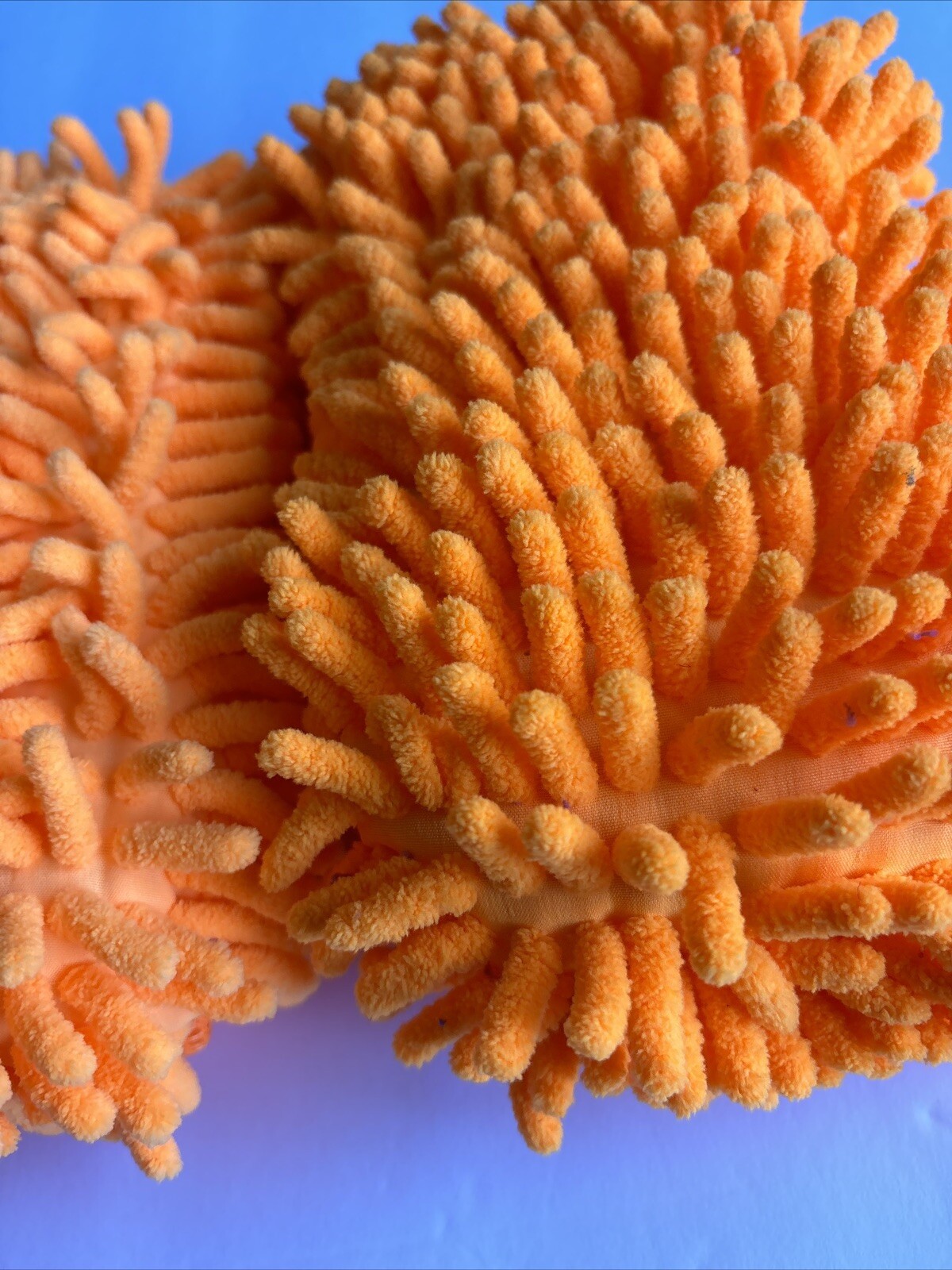 2-pcs Orange Car Wash Washing Microfiber Chenille Mitt Auto Cleaning Glove Dust