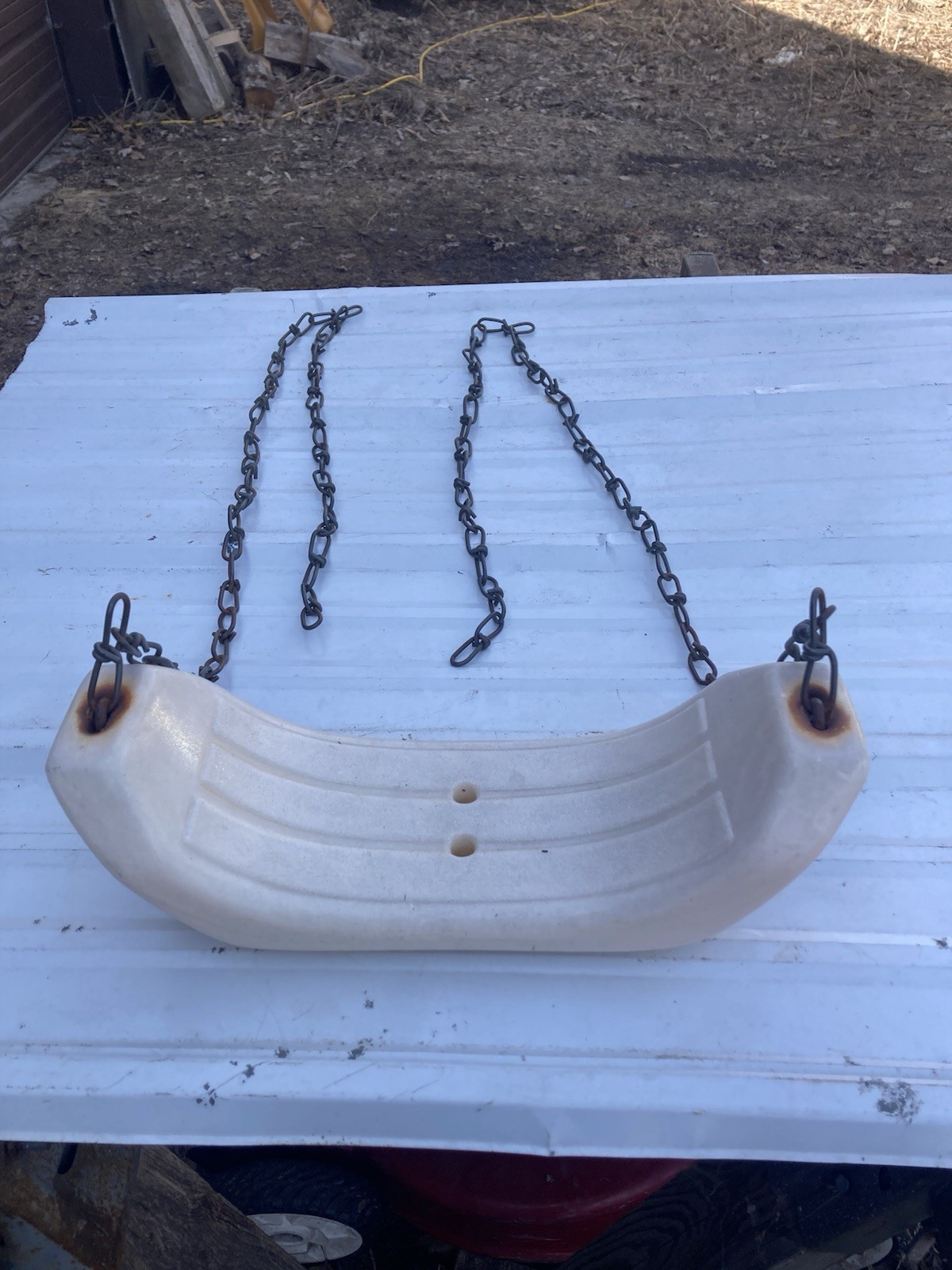 Vintage Plastic Swing Set Seat with Chains