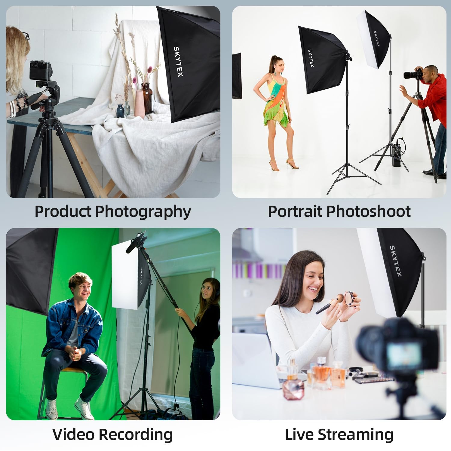 Skytex Softbox Lighting Kit(2Pack), 20x28in Soft Box | 85W 2softbox, 2softbox