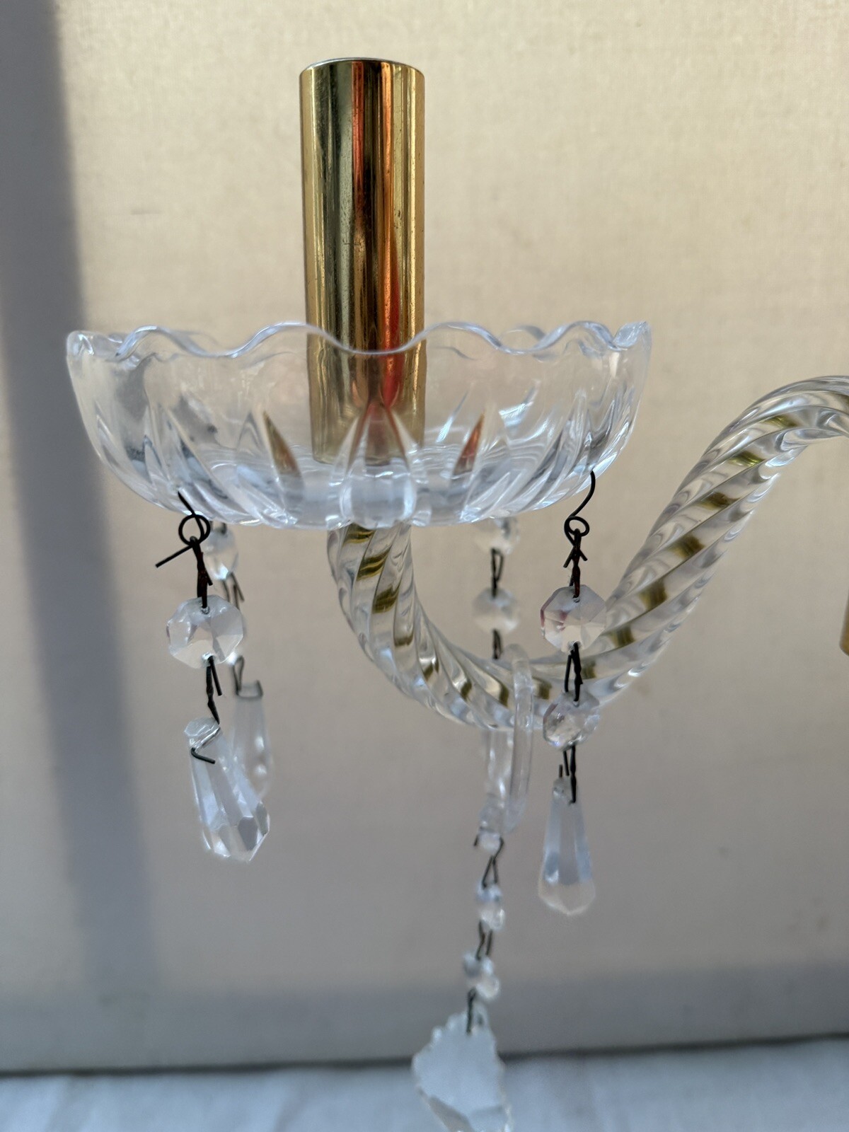 Chandelier Wall Lamp with Crystal Pendants