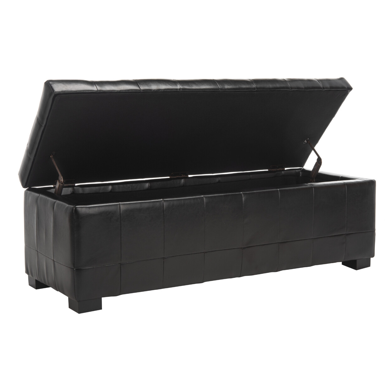 SAFAVIEH Large Manhattan Storage Bench | Black |