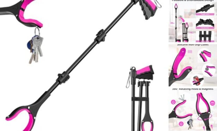 36" Grabber Reacher Tool, Foldable Reacher Grabber Pickup Tool with 36-Inch