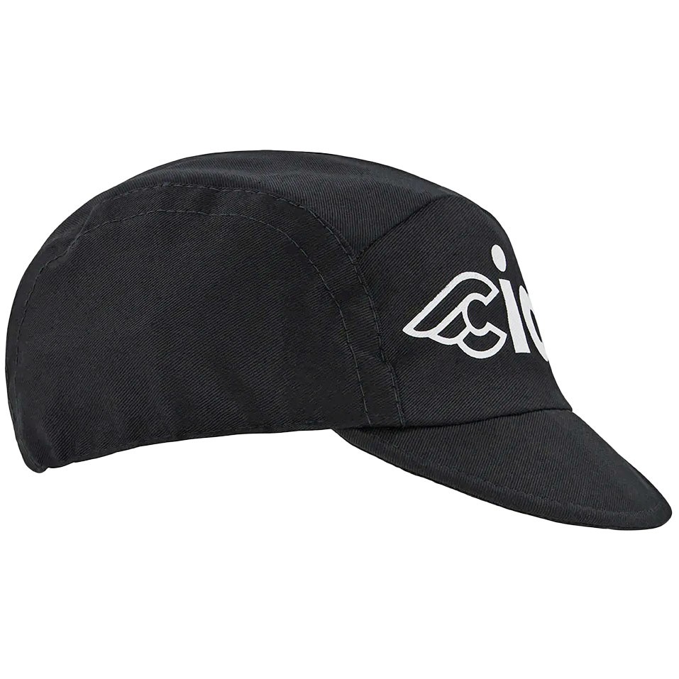 Cinelli Ciao Black Woven Cycling Cap - Italian Made, Breathable Polyester Cotton