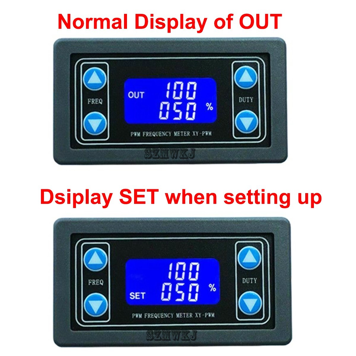 2PCS PWM Pulse Frequency Duty Cycle Adjustable Module DC3.3-30V Signal Generator