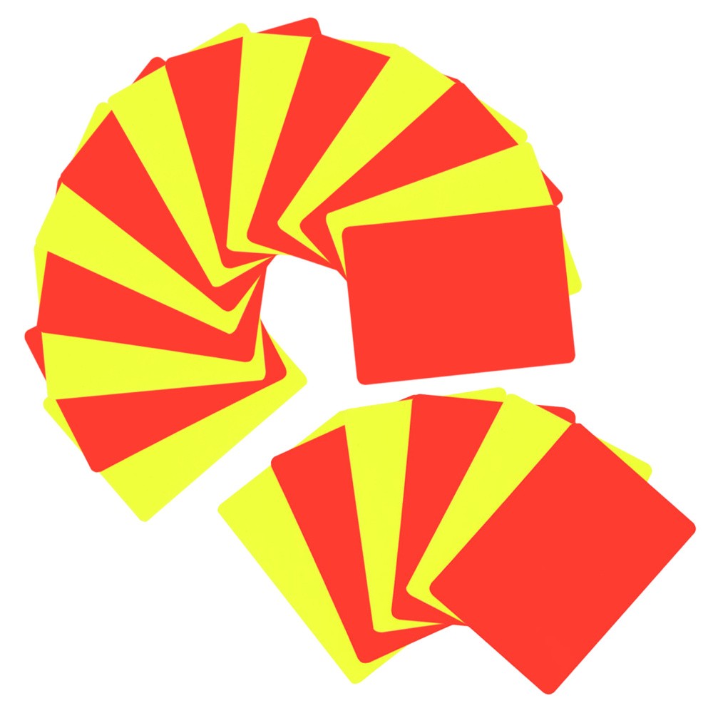 24 Pcs Football Red and Yellow Card Professional Referee Cards Soccer