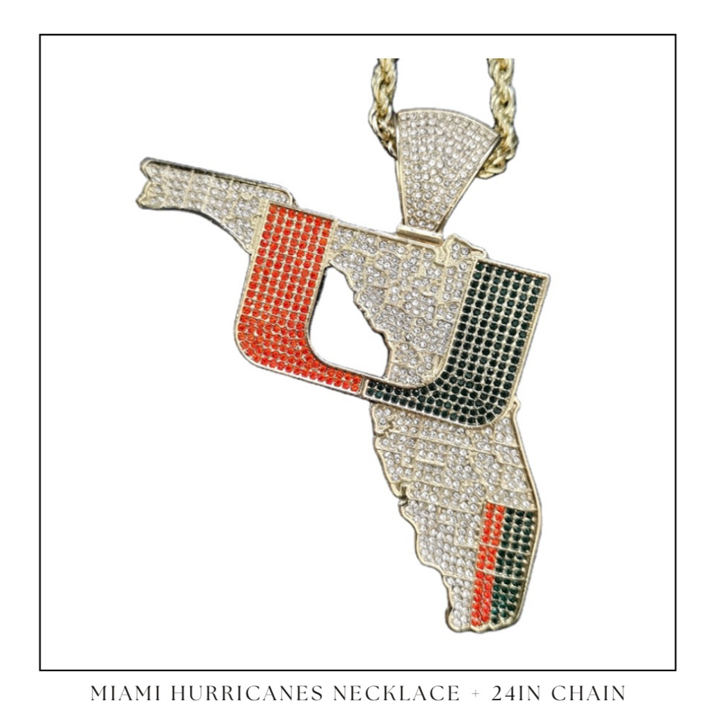 Necklace M. HURRICANES Football Souvenir Medal Pendant + Chain 60 cm