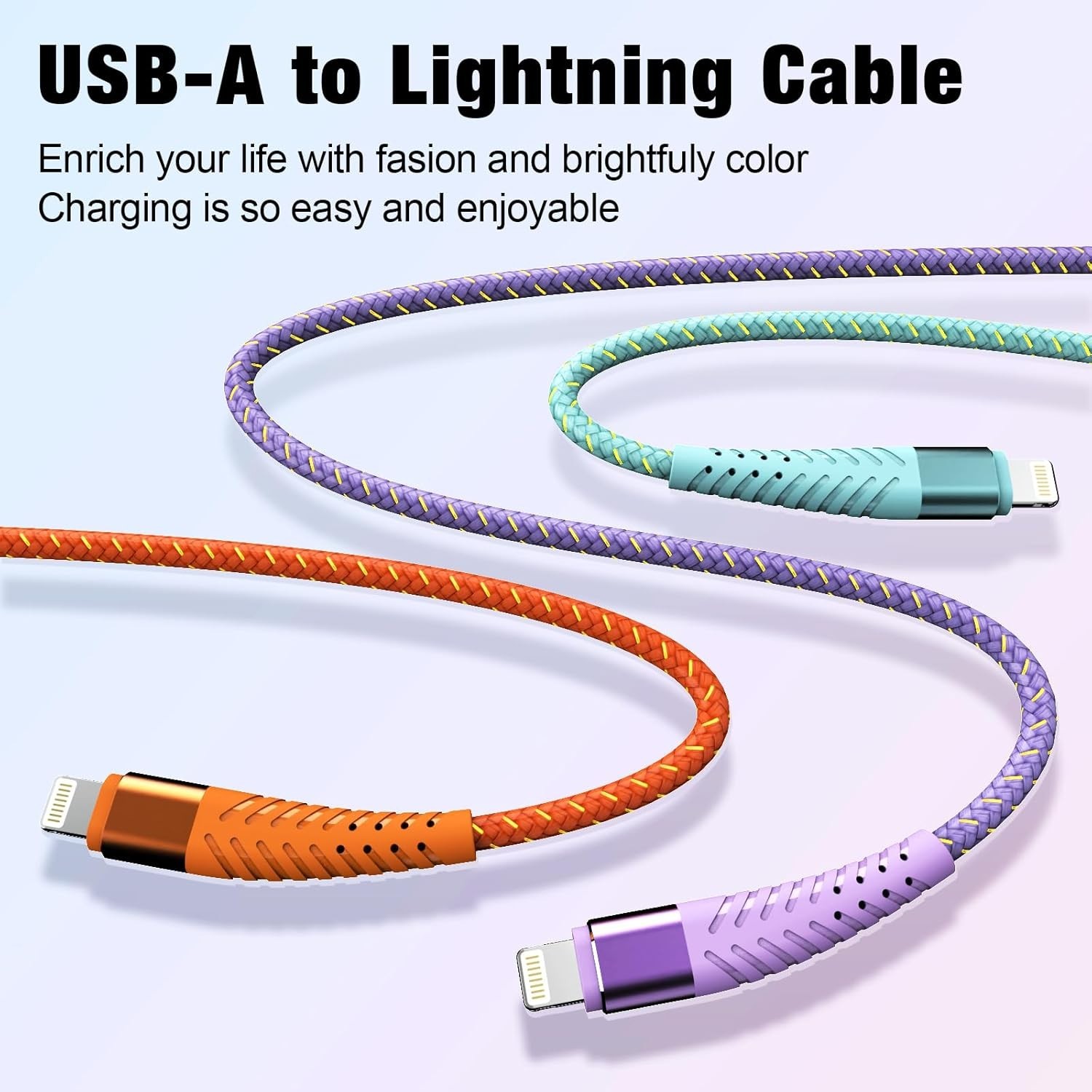 iPhone Charger Fast Charging Lightning Cable 6FT 3Pack[Apple MFi Certified] Long